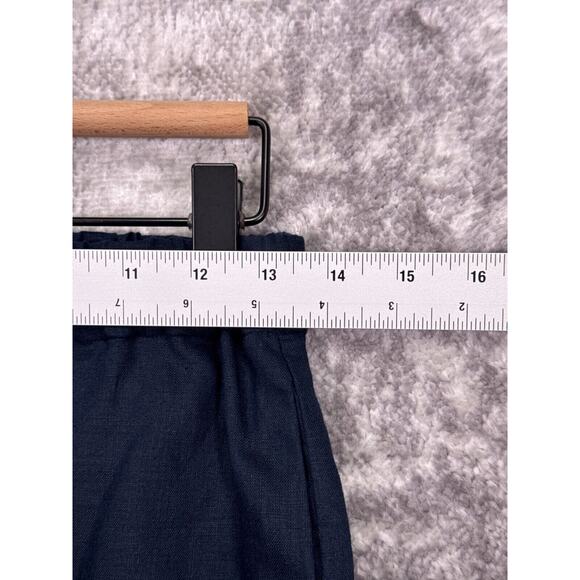 John Elliott Pants 1 / Small Womens Leisure Wide Leg Pull On Blue Linen - Picture 3 of 6